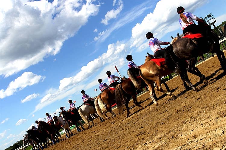 レース間には統率のとれた馬の催し。（photo by Kazuhiro Kuramoto）