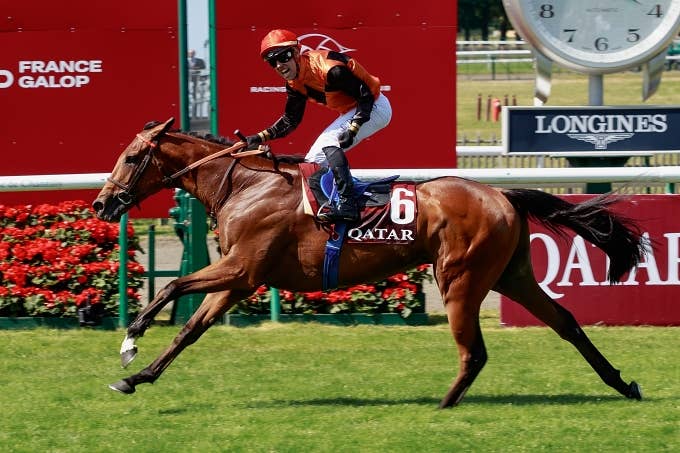 【貴重】　2023凱旋門賞馬　エースインパクト　C・デムーロ騎手直筆サインパネル 凱旋門賞】Cデムーロ騎手騎乗のエースインパクトがV 唯一の日本